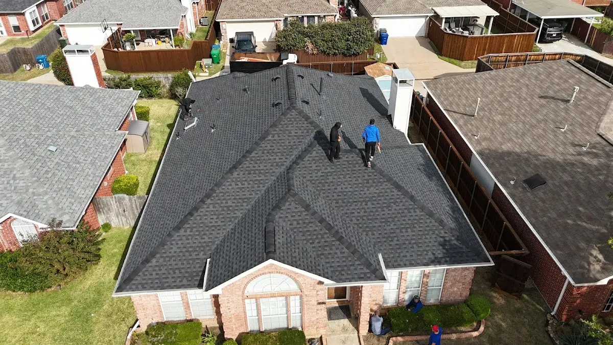Commercial Roofing work in progress on a Blooming Grove property